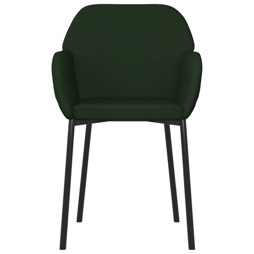 Eetkamerstoelen 2 St Fluweel Donkergroen