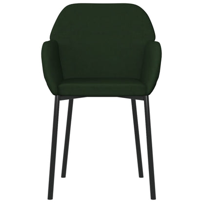 Eetkamerstoelen 2 St Fluweel Donkergroen