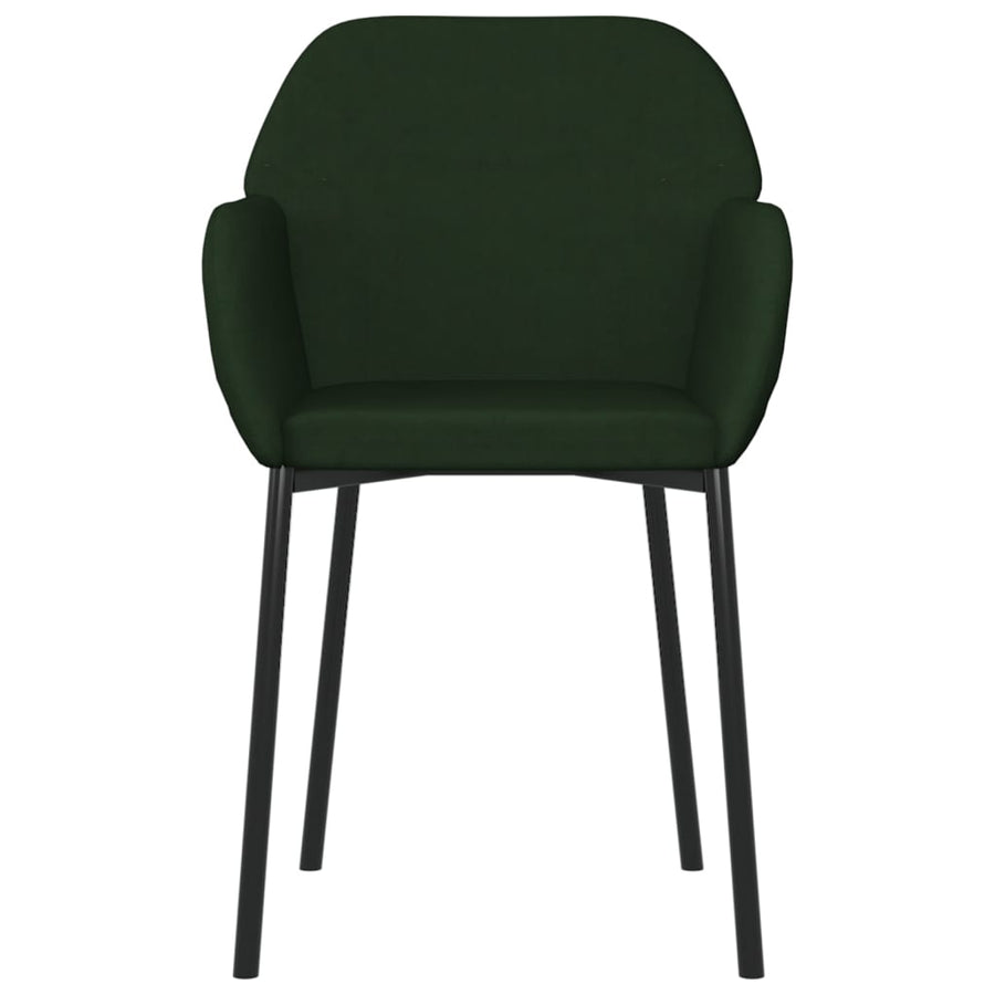 Eetkamerstoelen 2 St Fluweel Donkergroen