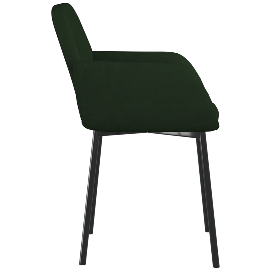 Eetkamerstoelen 2 St Fluweel Donkergroen