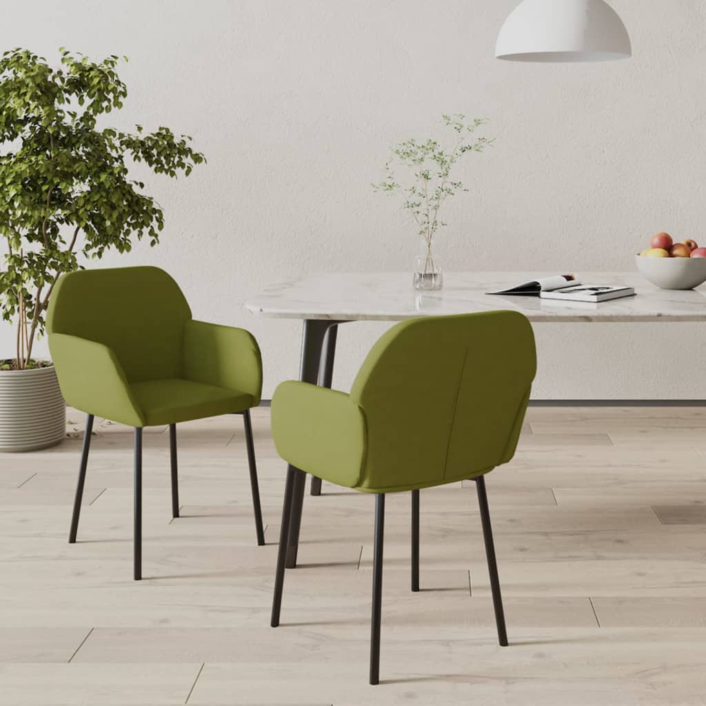 Eetkamerstoelen Fluweel Lichtgroen