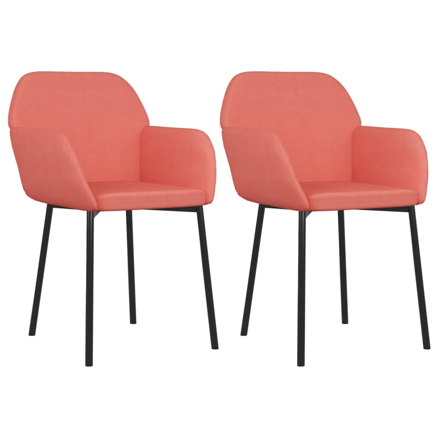 Eetkamerstoelen Fluweel Roze