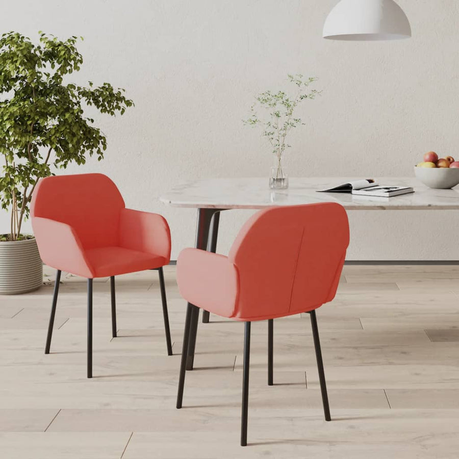 Eetkamerstoelen Fluweel Roze