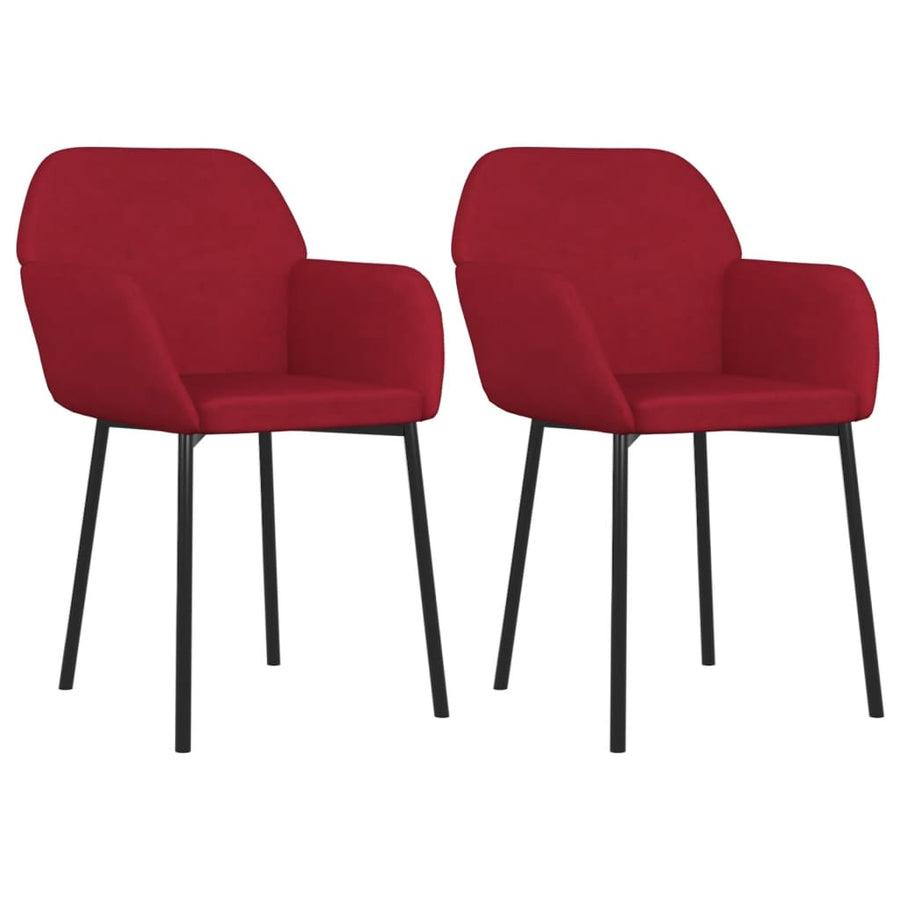 Eetkamerstoelen Fluweel Wijnrood