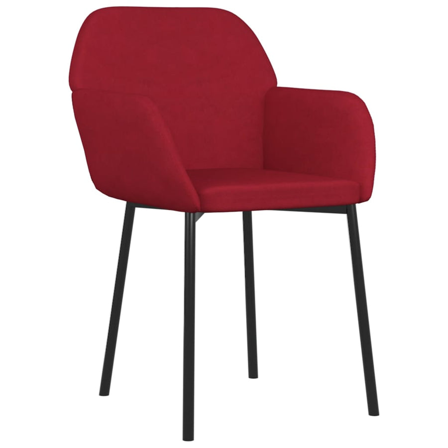 Eetkamerstoelen Fluweel Wijnrood