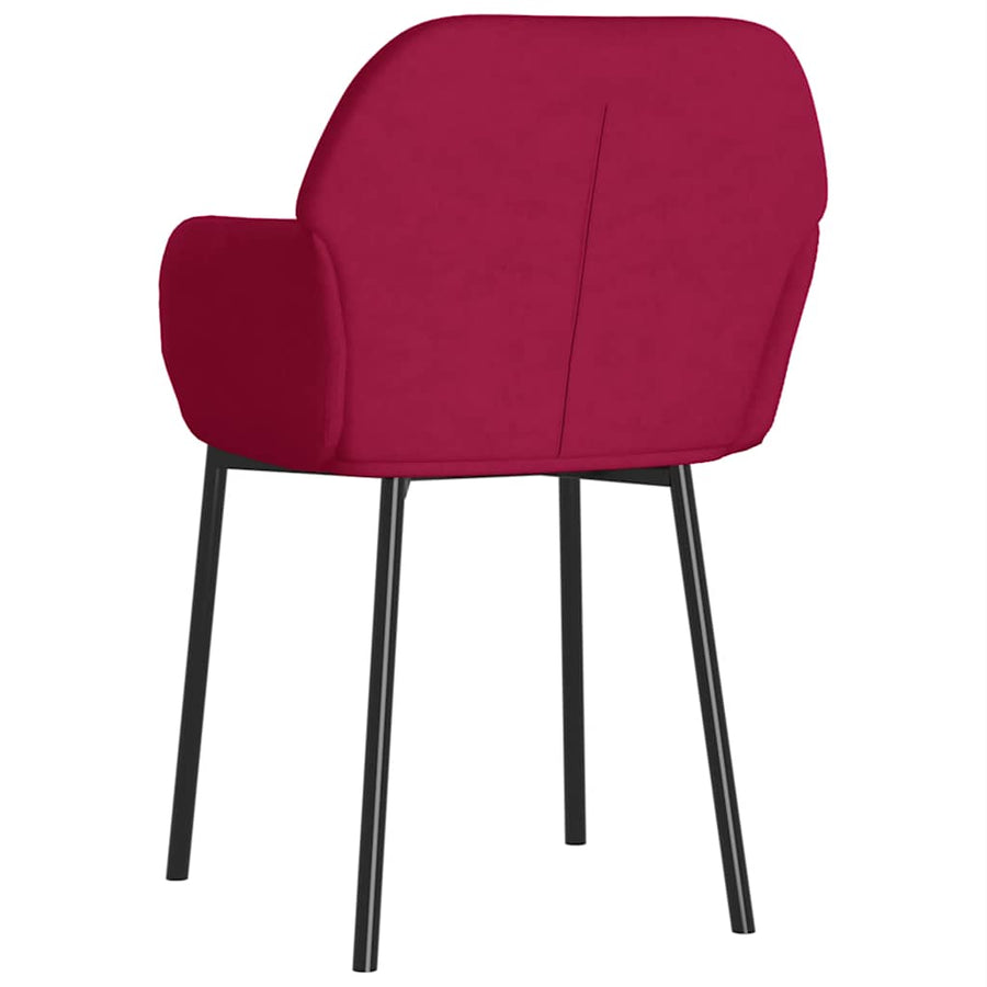 Eetkamerstoelen Fluweel Wijnrood