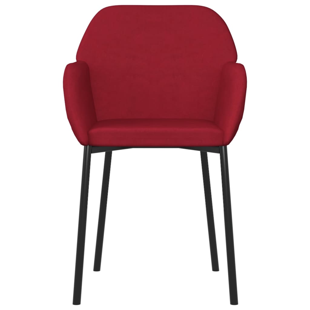 Eetkamerstoelen Fluweel Wijnrood