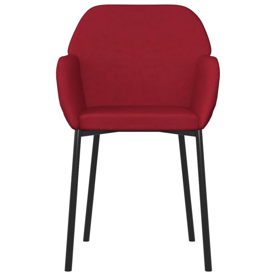 Eetkamerstoelen Fluweel Wijnrood