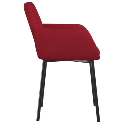 Eetkamerstoelen Fluweel Wijnrood