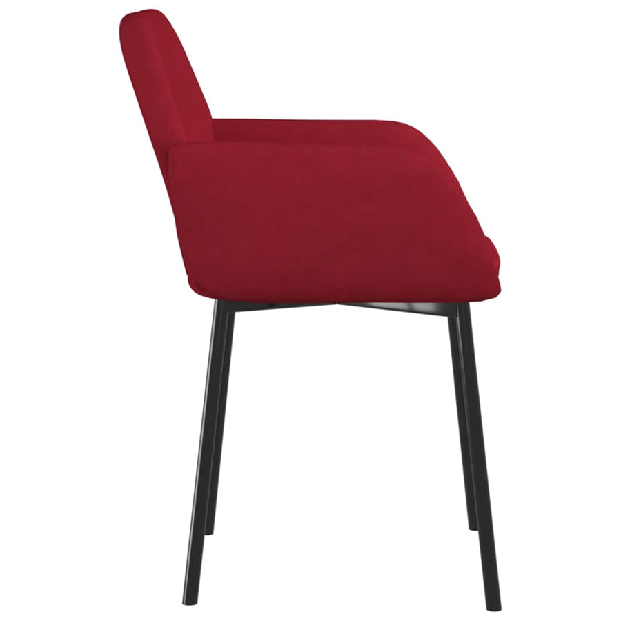 Eetkamerstoelen Fluweel Wijnrood