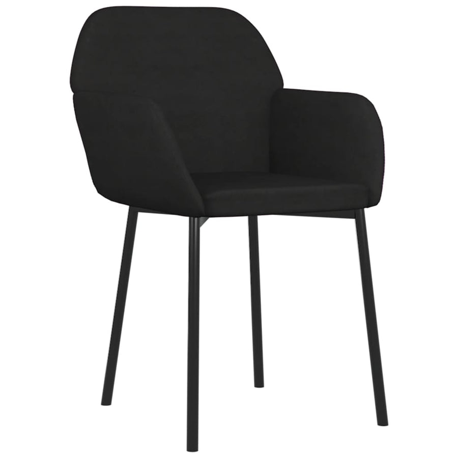 Eetkamerstoelen 2 St Fluweel Zwart