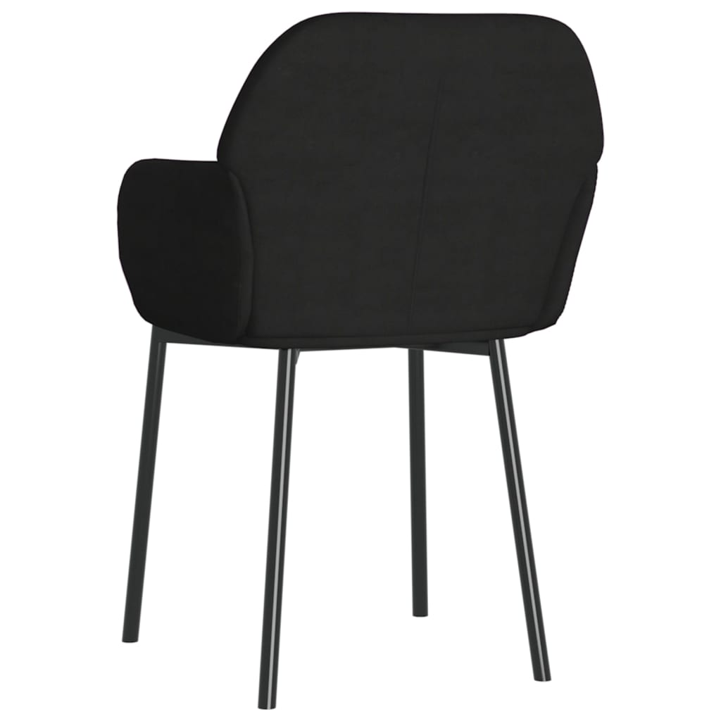 Eetkamerstoelen 2 St Fluweel Zwart