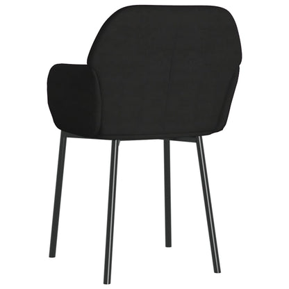 Eetkamerstoelen 2 St Fluweel Zwart