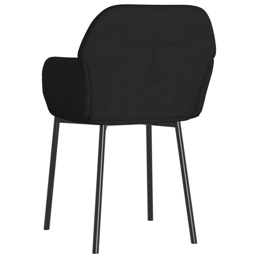 Eetkamerstoelen 2 St Fluweel Zwart
