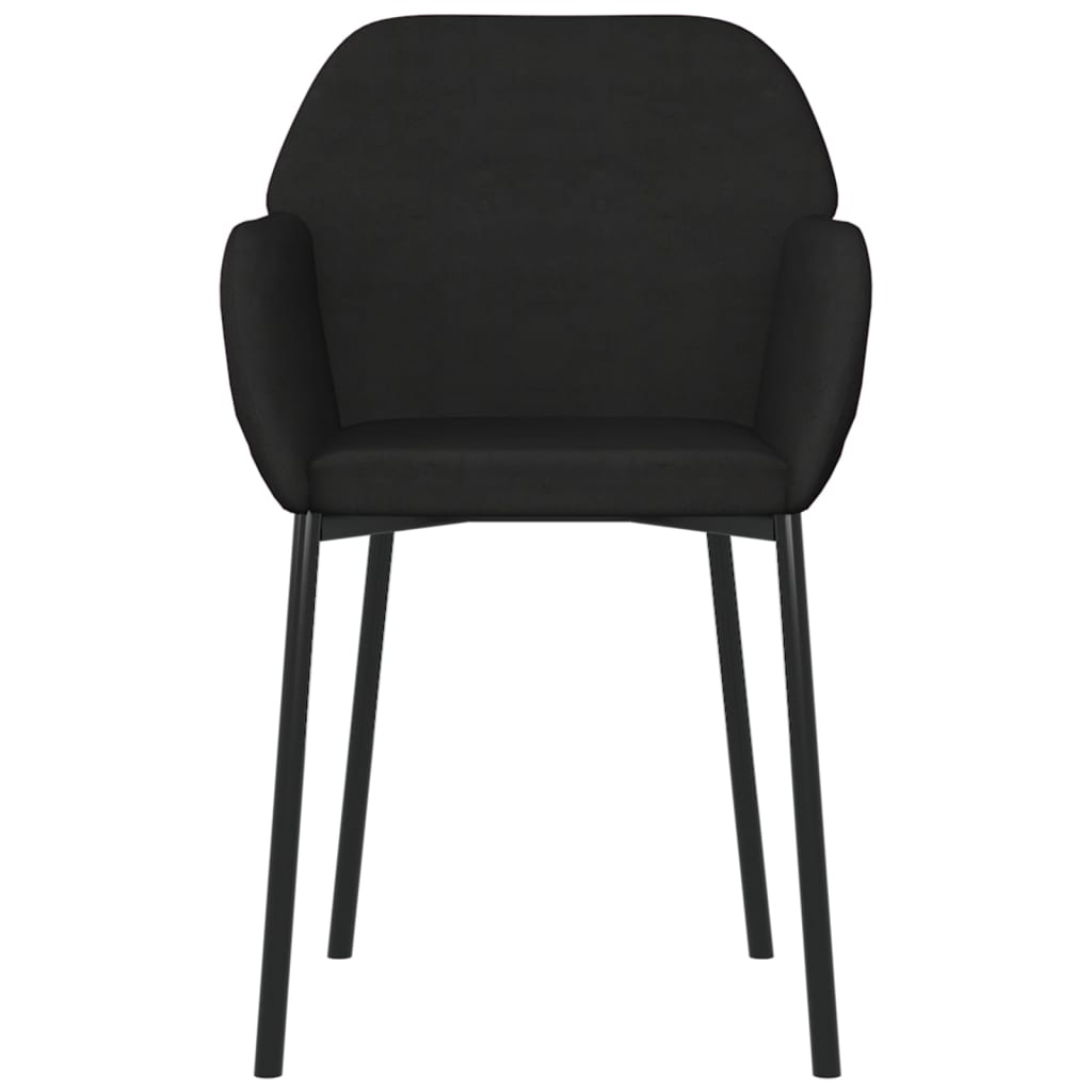 Eetkamerstoelen 2 St Fluweel Zwart