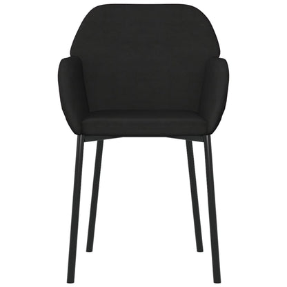 Eetkamerstoelen 2 St Fluweel Zwart