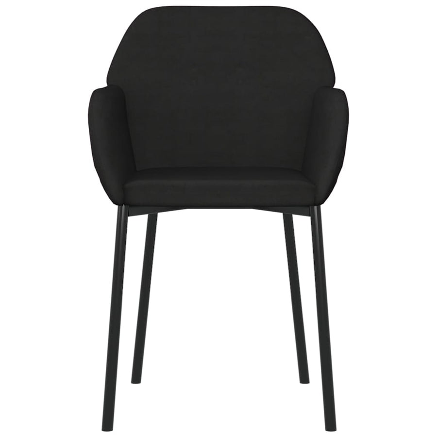 Eetkamerstoelen 2 St Fluweel Zwart