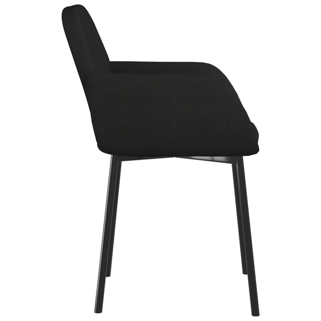 Eetkamerstoelen 2 St Fluweel Zwart