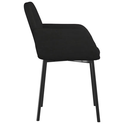 Eetkamerstoelen 2 St Fluweel Zwart