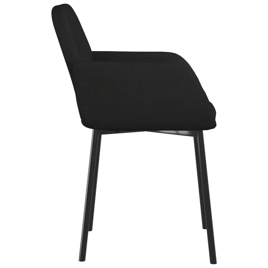 Eetkamerstoelen 2 St Fluweel Zwart