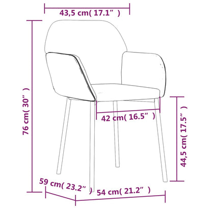Eetkamerstoelen 2 St Fluweel Zwart