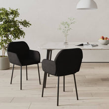 Eetkamerstoelen 2 St Fluweel Zwart