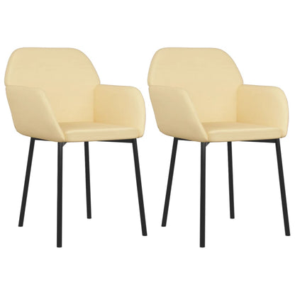 Eetkamerstoelen Fluweel Kleurig crème