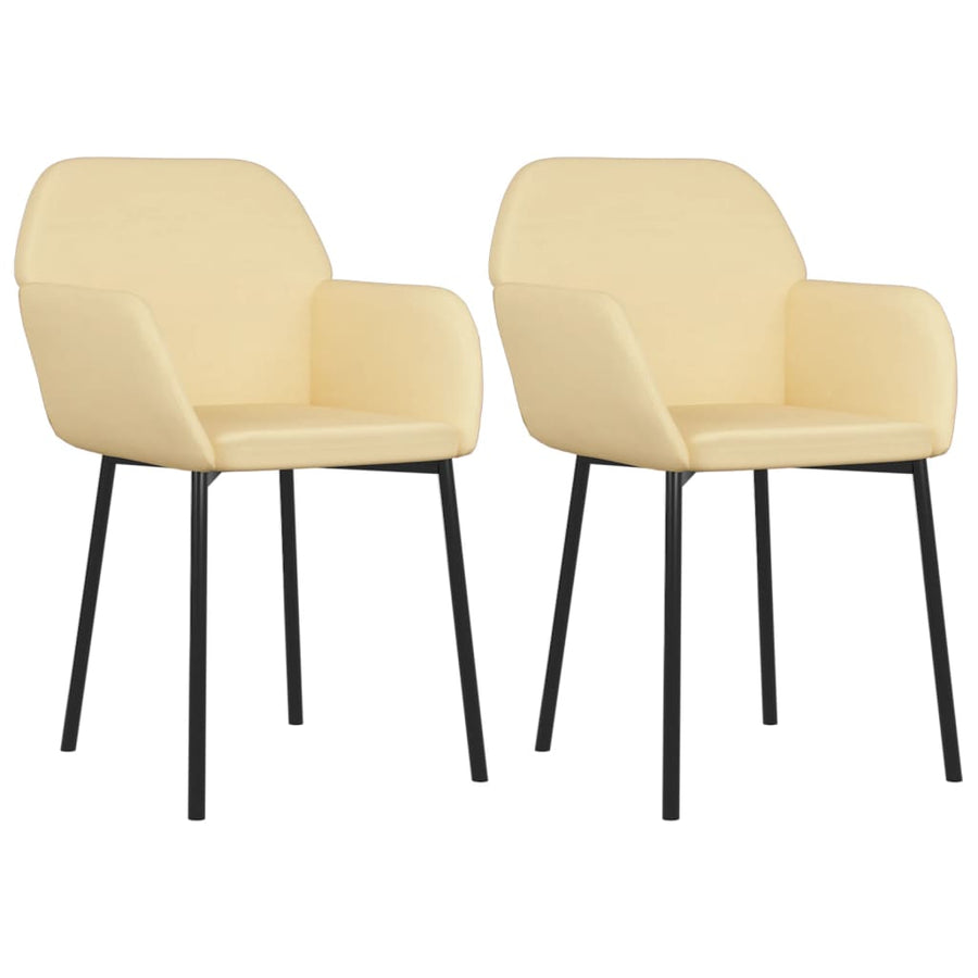 Eetkamerstoelen Fluweel Kleurig crème
