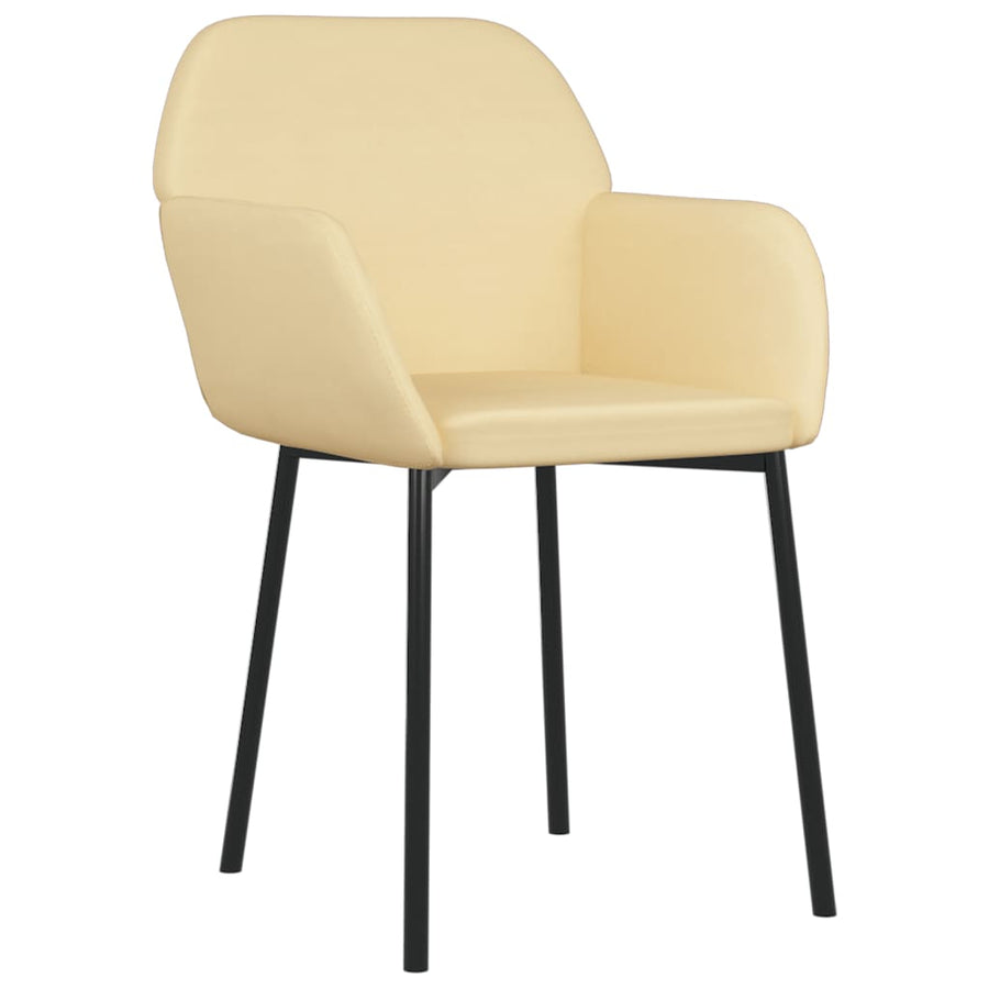 Eetkamerstoelen Fluweel Kleurig crème