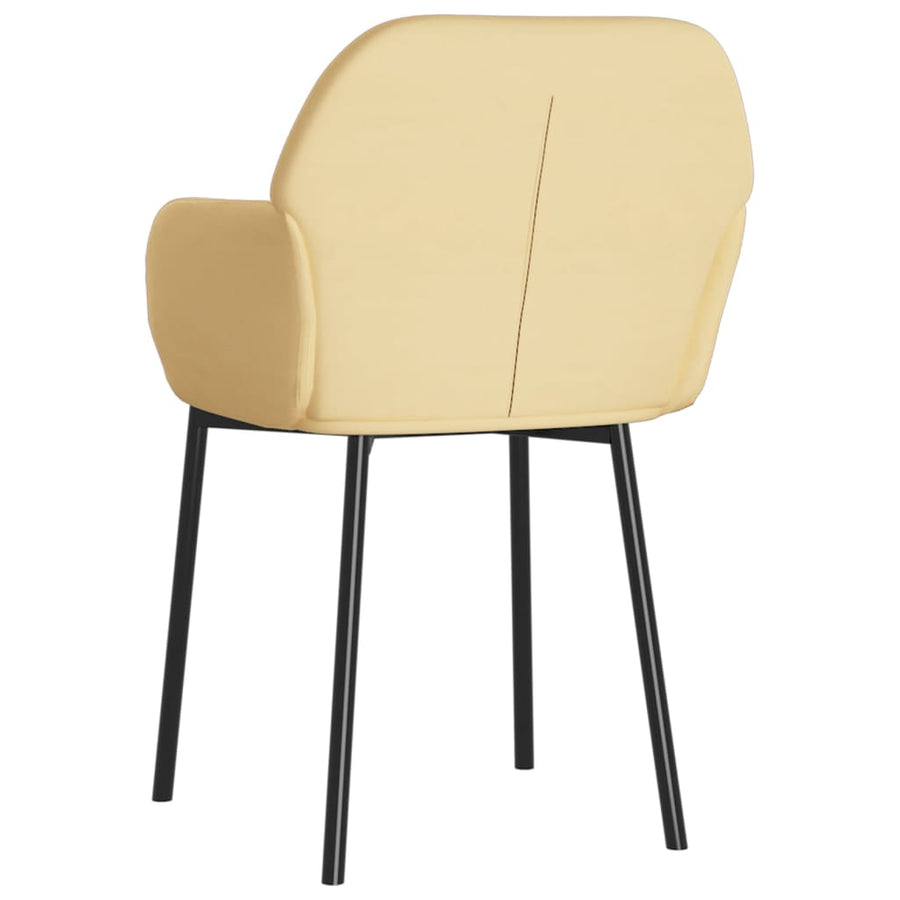 Eetkamerstoelen Fluweel Kleurig crème