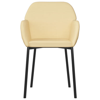Eetkamerstoelen Fluweel Kleurig crème