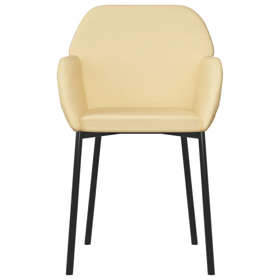 Eetkamerstoelen Fluweel Kleurig crème