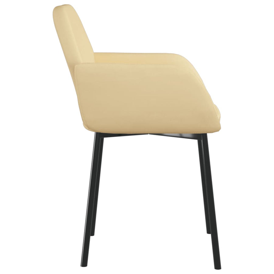 Eetkamerstoelen Fluweel Kleurig crème