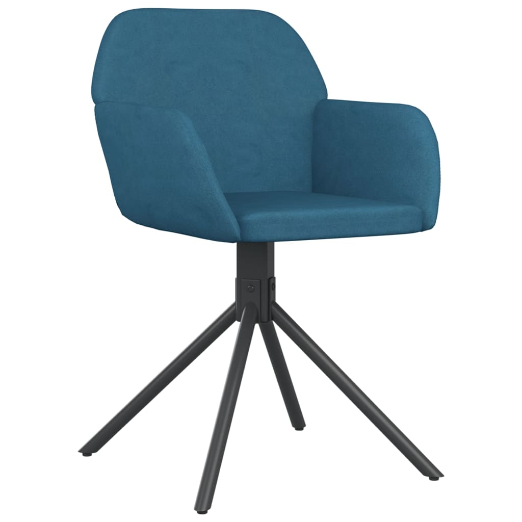 Eetkamerstoelen Draaibaar Fluweel Blauw
