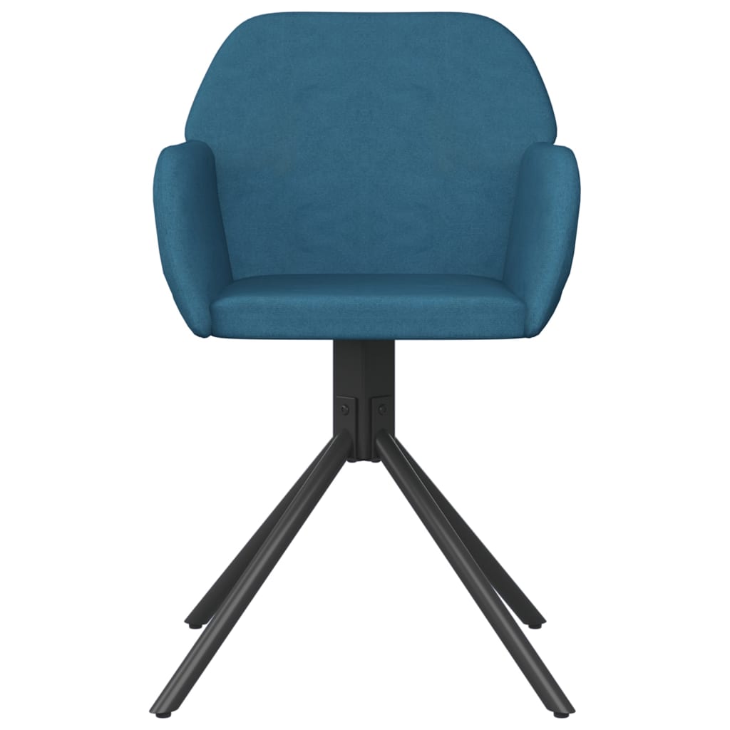 Eetkamerstoelen Draaibaar Fluweel Blauw