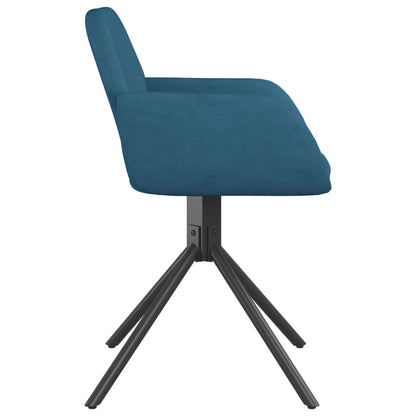 Eetkamerstoelen Draaibaar Fluweel Blauw