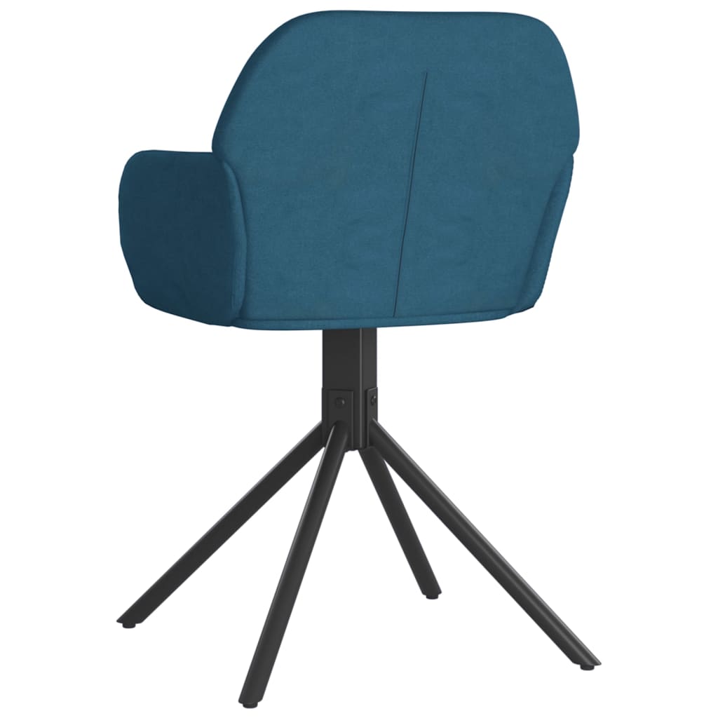 Eetkamerstoelen Draaibaar Fluweel Blauw