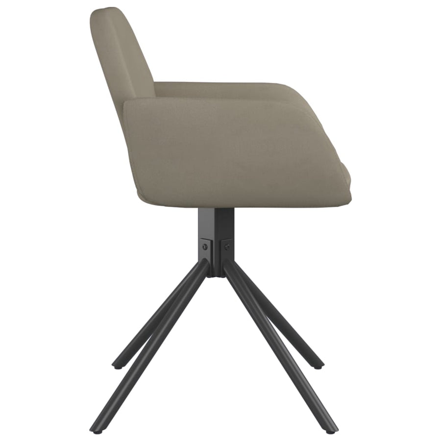 Eetkamerstoelen Draaibaar Fluweel Lichtgrijs