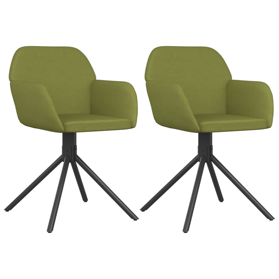 Eetkamerstoelen Draaibaar Fluweel Lichtgroen