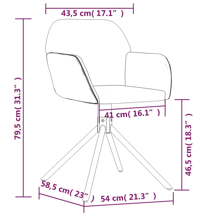 Eetkamerstoelen Draaibaar Fluweel Lichtgroen