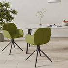 Dining Chairs Swivel Velvet Light Green