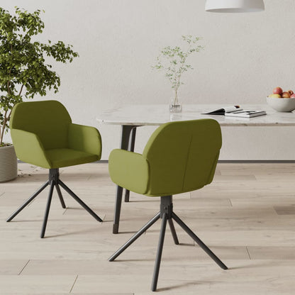 Eetkamerstoelen Draaibaar Fluweel Lichtgroen