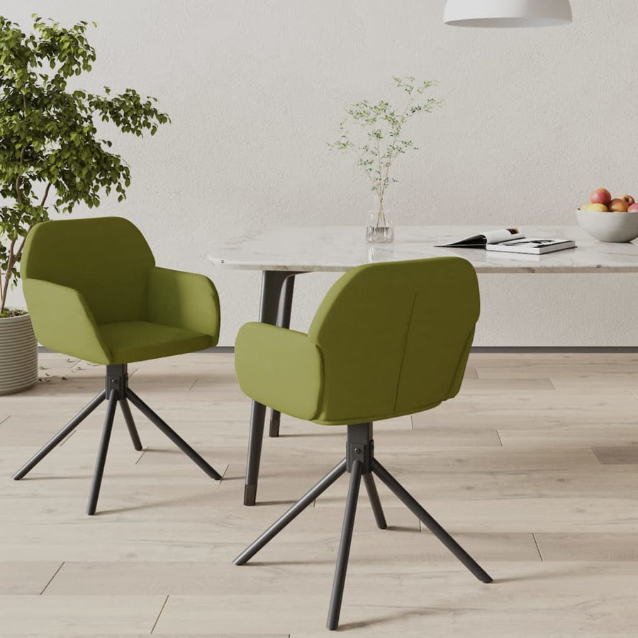 Eetkamerstoelen Draaibaar Fluweel Lichtgroen