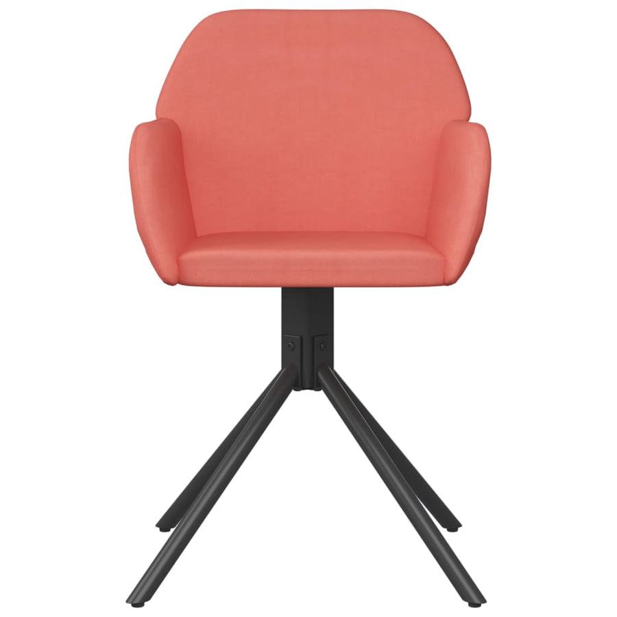 Eetkamerstoelen Draaibaar Fluweel Roze