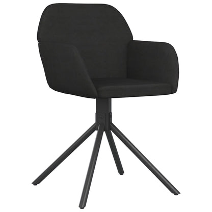 Eetkamerstoelen Draaibaar Fluweel Zwart