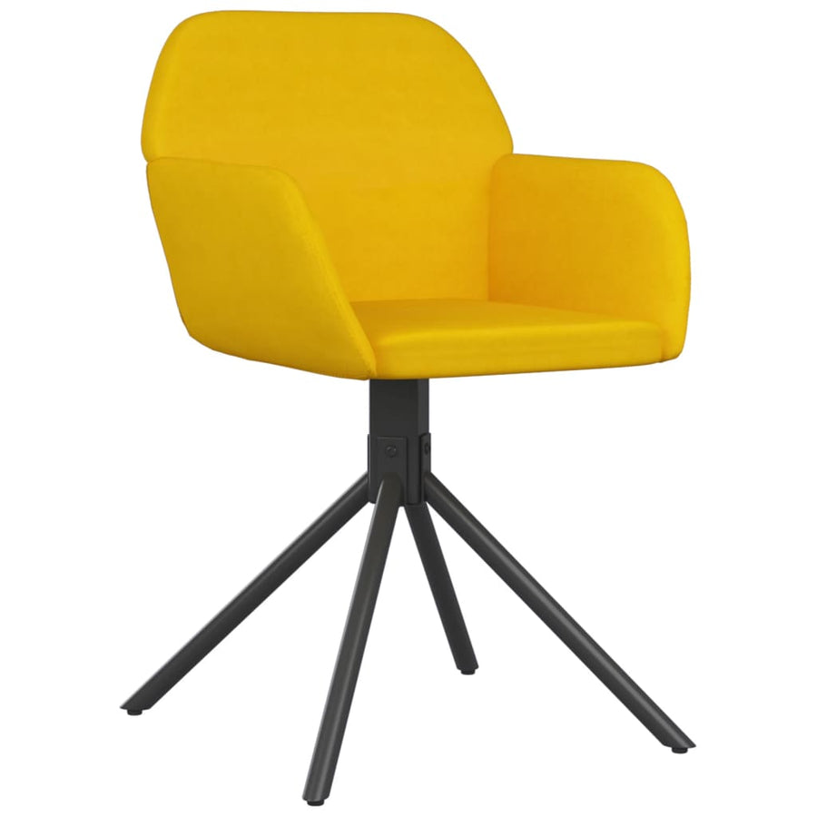 Eetkamerstoelen Draaibaar 2 St Fluweel Geel