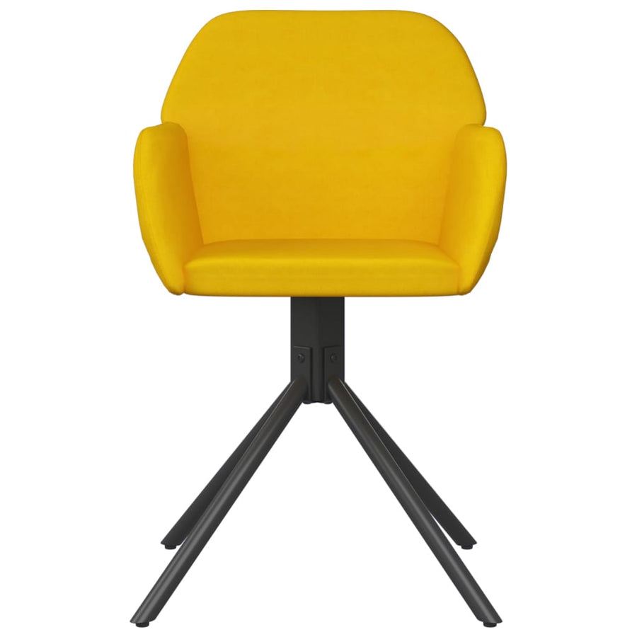 Eetkamerstoelen Draaibaar 2 St Fluweel Geel