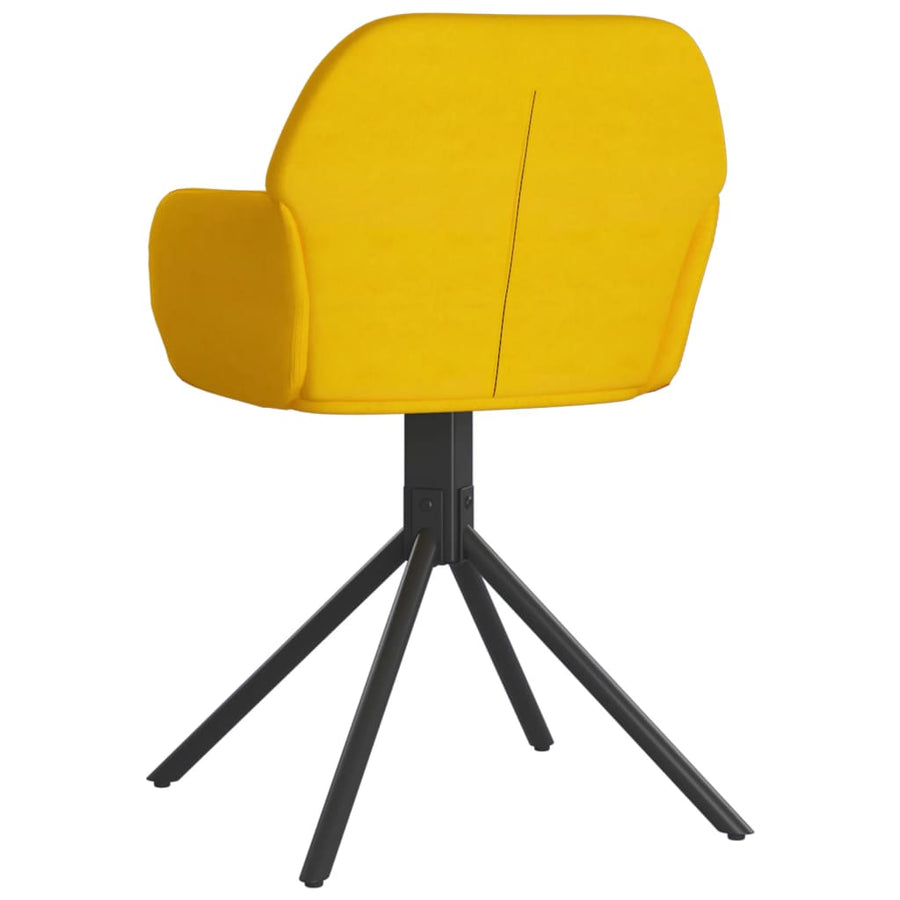Eetkamerstoelen Draaibaar 2 St Fluweel Geel