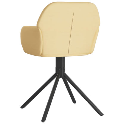 Eetkamerstoelen Draaibaar Fluweel Kleurig Crème