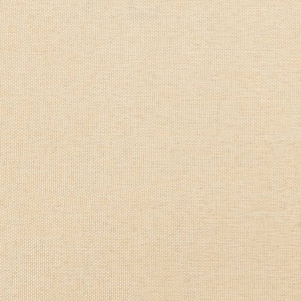 Eetkamerstoelen 2 st stof en kunstleer crèmekleurig